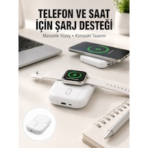 Yüksek Kapasiteli 22.5w Hızlı Şarj Taşınabilir Powerbank Yeni Nesil - Lisinya Beyaz
