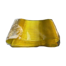 Plastik Şeffaf Sarı Sup Kaşık - Tatlı Dondurma Kaşığı - 12.5 Cm. - 50 Adetlik Paket Sarı