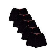 Keyal Erkek Penye Boxer Siyah - 5'li Paket Siyah