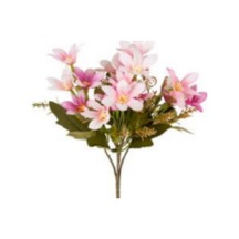 Yapay Çiçek Islak Dokulu Gül Beyaz-pembe 48 Cm. Çok Renkli