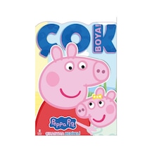 Doğan Çocuk Peppa Pig Ve Evie - Çok Boya Çıkartmalı Dev Boyama Kitabı