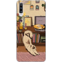 Samsung Galaxy A30s - A50 Uyumlu Nostaljik Köpek Tasarımlı Baskılı Silikon Kılıf Renkli
