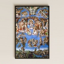 Michelangelo Son Yargı Pvc Tablo - Kıyamet Temalı Rönesans Freski