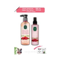 Eyüp Sabri Tuncer Frambuazlı Sirke & Süper Şampuan 500 ML + Saç Spreyi 210 ML + Rosie Pamuk