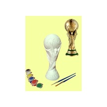 3d Fifa Dünya Kupası 15 Cm Boyama Seti - Kendin Boya Hobi Ve Etkinlik Seti - Akrilik Boya + 2 Fırça