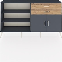 Arges Konsol 3 Raflı 2 Çekmeceli 2 Kapaklı 176x30x99 Antrasit-ant Antrasit-antrasit/çam