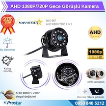 Ahd 1080p/720p Yuvarlak Tip Metal Kasa 11 Ledli Gece Görüşlü Kamera