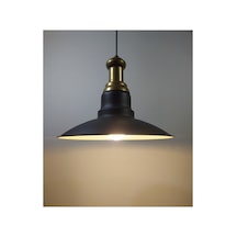 Metal Siyah Içi Beyaz Vintage Sarkıt Bronz Askılı Siyah