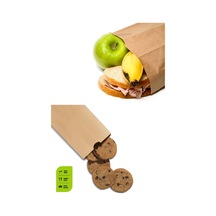 100 Adet 15x24 Kraft Şamua Kese Kağıdı Poğaça Tost Sandviç Kahvaltı Poşeti 13 X 21