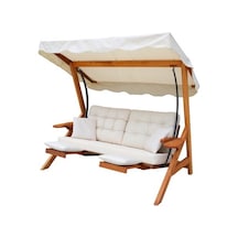 Belgrad Ahşap Bahçe Salıncak 2 Kişilik - İç-Dış Mekan Ceviz