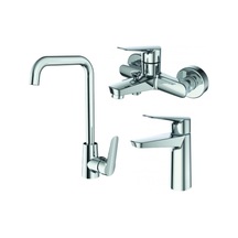 Creavit Bevel Lavabo Banyo Ve Mutfak Batarya Seti - Krom