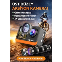 Kuryelere Motorsiklet Özel 4k 60fps Aksiyon Kamerası Tüm Herşeyi Akıcı Ve Dikey Çekim Uyumlu 4k 60 Fps 4k 60 Fps