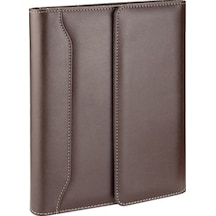 Organizer Ajanda Tarihsiz Çizgili 22x26 CM - Kahve Kahverengi
