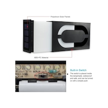 Novahub Güneş Enerjili Ev Numarası Işığı Evler İçin Led Aydınlatmalı Adres Plakası Adres Numaraları Güneş Enerjili Number 4 Number 4