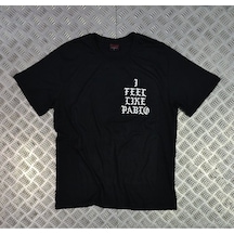 Stoned&Fame Unisex Siyah I Feel Lıke Pablo Baskılı T-shirt SIYAH Siyah