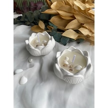 Bernami Mumluk Şamdanpinterest 2'li Deniz Kabuğu Süslemeli Lotus Mum Diğer
