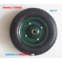 Havalı Teker Yük Taşıma Teker El Arabası Tekeri Metal Jant 350x7