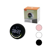 Go İthalat Dijital Saat - Bluetooth Wireless Mini Hoparlör Speaker Usb Şarjlı - Işıklı 5w Pl-4652