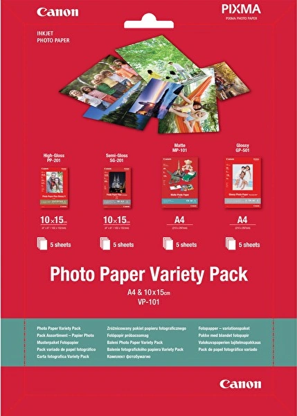 Canon 0775b079 Vp-101 10x15cm Ve A4 Boyuntunda Fotoğraf Kağıdı
