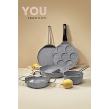 You 7 Parça Kahvaltı Seti Gri