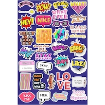 Funny Eğlenceli Ifadeler Seri 4 Sticker Telefon Laptop Notebook Tablet Defter Matara Stiker Etiket