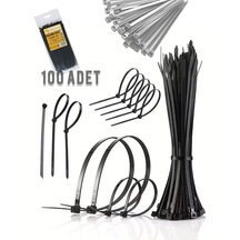 Siyah Kablo Bağı Cırt Kelepçe-nylon66 2.5 X 150mm - Siyah