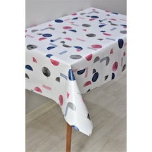 Elyaf Astarlı Silinebilir Pvc Muşamba Masa Örtüsü C134-1clbrgeo-pembe