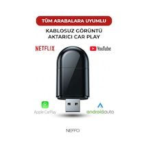 2 Si 1 Arada Carplay & Android Auto Adaptörü Tak Çalıştır Kablosuz Ekran Yansıtma, Otomatik Bağlantı Diğer