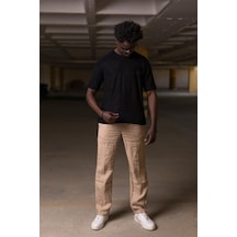 Bisiklet Yaka Havlu Kumaş Yarı Oversize Hafif Geniş Model T-shirt 001