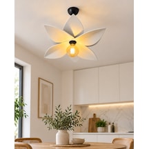 Premium Tasarımlı Çiçek Avize 55cm , Oturma Odası, Mutfak, Yatak Odası, Salon, Dekoratif Avize,tavan Aydınlatma Beyaz