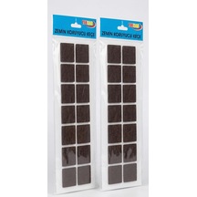 Kare Yapışkanlı Mobilya Altlığı 2 Plaka X 14 Adet - 3x3 Cm Çizilmez Ve Ses Kesici Koruyucu Ped Ahşap