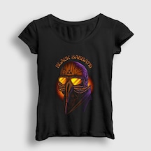 Presmono Kadın Gas Mask Black Sabbath T-shirt Siyah