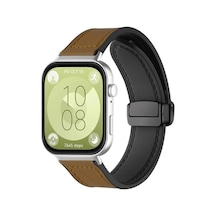 Watch Fit 4/4 Pro/fit 3 İle Uyumlu Hybrid Loop Kordon Manyetik Kilit Mekanizmalı Fıt 4 Kayış Bileğe Göre Ayarlanabilen 1.sınıf Kaplama Deri Görünümlü Fit 4 Pro Kordon