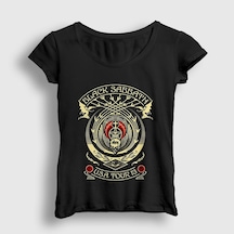 Presmono Kadın Obey Black Sabbath T-shirt Siyah
