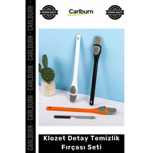 Özel Üretim Silikon Tırtıklı Hijyenik Banyo Ergonomik Pratik Klozet Detay Temizlik Fırçası Seti