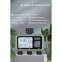 3 Çıkışlı Akıllı Bahçe Sulama Zamanlayıcısı Yağmur Geciktirme Ve Ip55 Su Geçirmez