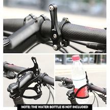 Novahub Siyah Ayarlanabilir Bisiklet Şişe Kafesi Adaptörü Alüminyum Alaşımlı Bisiklet Su Şişesi Kafesi Tutucu Montaj Adaptörü Siyah Siyah