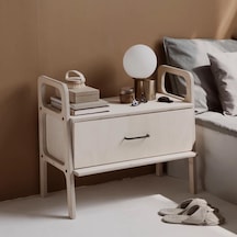 Woodesk Tale, Ahşap, Çekmeceli Natural Renk, 75x65, Komodin,