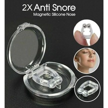 Vkemall Burun Klipsi Horlamayı Durduran Anti Horlama Uyku Manyetik Silikon Uyku Yardımı Şeffaf