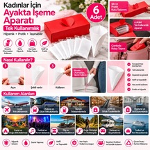 Kadın Ayakta İşeme Aparatı 6'lı Tek Kullanımlık Kadın Pisuvarı, Hijyenik Tuvalet Ve Seyahat Aparatı Kırmızı Kutulu