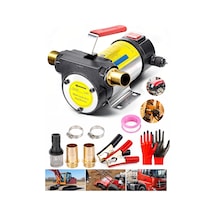 Premium 12v Aküden Turbo 2x Kendinden Emişli Yakıt Sıvı Yağ Mazot Aktarma Transfer Pompası 4200rpm