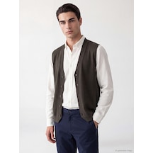 Lcwaıkıkı Classic Yeşil Regular Fit V Yaka Erkek Triko Yelek