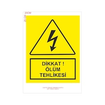 Ölüm Tehlikesi 20 x 25 CM Pvc 1 Adet