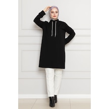 Sevitli Dik Yaka Tunik-siyah-4454 Siyah