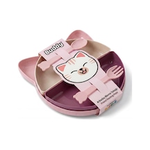 Kitty 7 Parça Mama Tabağı Seti, Bölmeli, Bpa İçermez, Bulaşık Makinesinde Yıkanabilir Pembe Genel