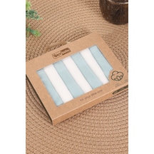 Vavbaby 7 Li Bebek Ağız Mendili Seti %100 Pamuk, Yumuşak Ve Emici Waffle Mint Yeşili