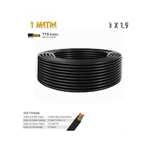 Sgs Elektrik Tesisat Kablosu - 3x1.5 Cca Ttr 24x0.18 - Siyah - 1 Mt.