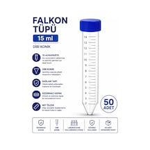 Falkon Tüpü 15 Ml - Dibi Konik - 50 Adet
