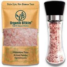 Organik Bitkim Himalaya Tuzu (Pembe) 1 KG + Öğütücü Değirmen Dolu