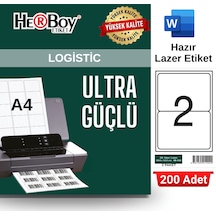 Herboy Hb-1002 199,6 X 143,5 Mm A4 Laser Etiket 200 Adet